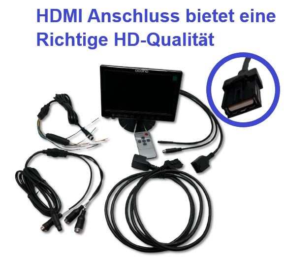 360° Rundumsicht System mit 7" Monitor